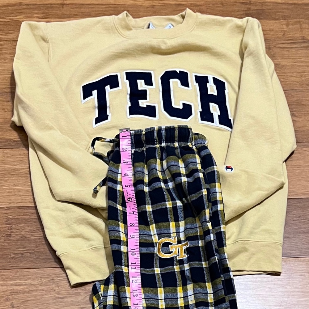 Georgia Tech sweat and flannel PJ set